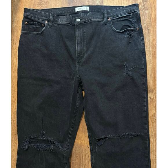 Abercrombie & Fitch The 90’s Straight Ultra High Rise Jeans Size 35 Short - Picture 2 of 6